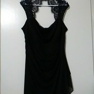Black dress with lace back